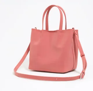 Bolso Bimba y Lola Coral Tela Gabardina.