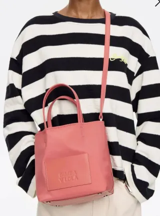 Bolso Bimba y Lola Coral Tela Gabardina.