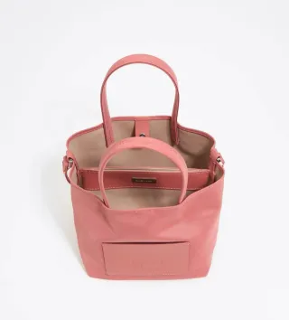 Bolso Bimba y Lola Coral Tela Gabardina.