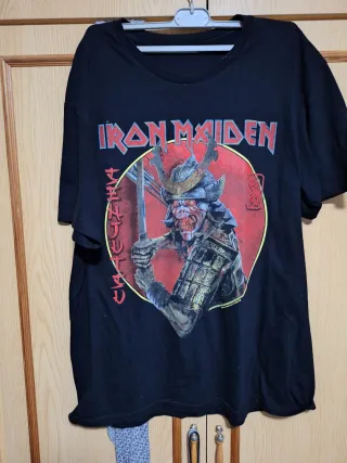 Camiseta Iron Maiden Samurai Eddie Negra