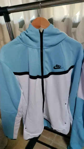 Tuta Nike uomo felpata blu e bianca