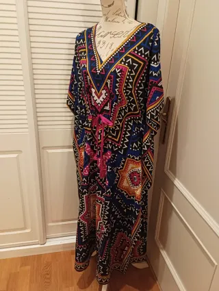 VESTIDO KAFTÁN, T-ÚNICA
