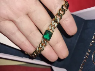 Bracciale Ferragni Collezione Chain Verde Oro