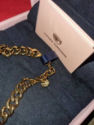 Bracciale Ferragni Collezione Chain Verde Oro
