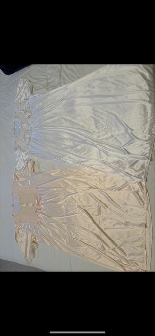 Lote 2 Camisones Satén Blanco y Beige
