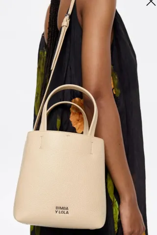 Bolso Bimba y Lola Chihuahua Piel Beige