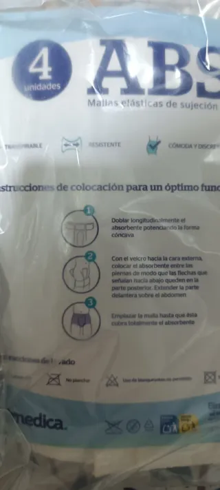 Bragas malla elástica posparto ABS (12 unidades)