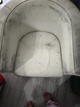 2 Butacas Blancas para Reparar Pintura. No rotas