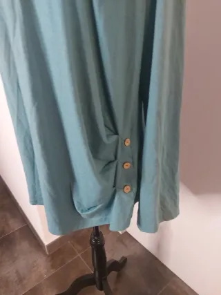 Camiseta manga larga verde azulado