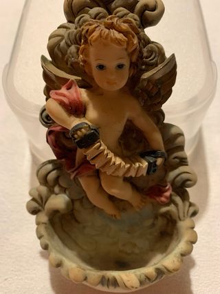 Piccola acquasantiera angelo collezione