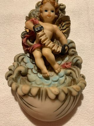 Piccola acquasantiera angelo collezione