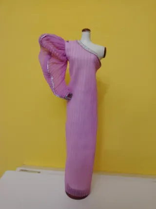 Vestito Barbie Lila con Manica a Palloncino