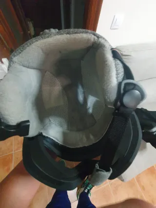 Casco de esquí con visera espejo