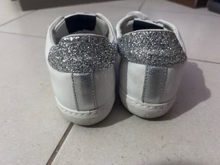 Scarpe 2star bianche con stella argento