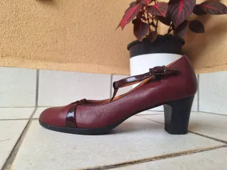 Zapatos Mary Jane Hispanitas Piel Burdeos