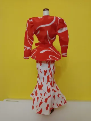 Vestito Barbie Rosso e Bianco