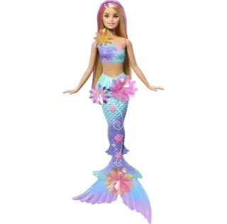 Nuova Bambola Barbie Sirena con Fiori Magici