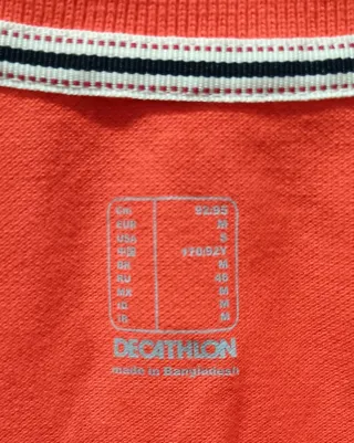 Polo manga larga Decathlon naranja