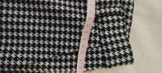 Pantalones de cuadros blanco y negro