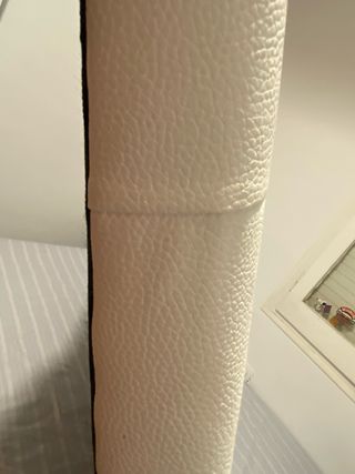 Cabecero Cama Piel Sintética Blanco 120cm