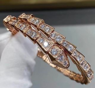 Pulsera Bulgari Serpiente Oro Rosa Diamantes