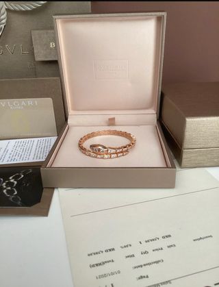 Pulsera Bulgari Serpiente Oro Rosa Diamantes