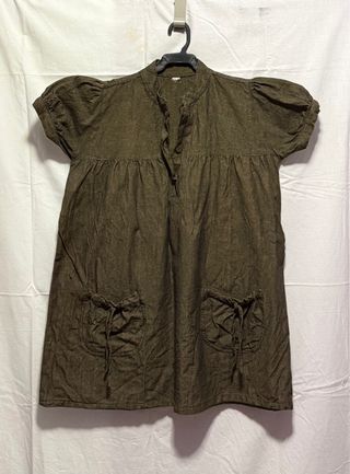 Blusa manga corta verde oliva