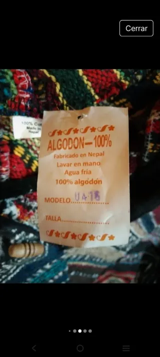 Poncho estilo hippie nuevo made in Nepal