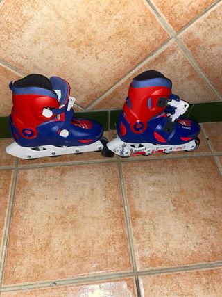 Pattini inline Oxelo blu e rossi