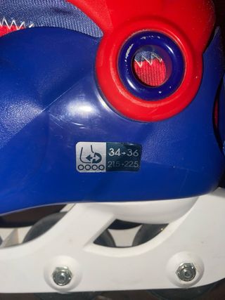 Pattini inline Oxelo blu e rossi