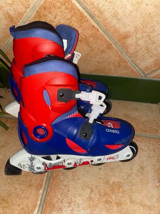 Pattini inline Oxelo blu e rossi