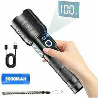 Linterna LED Recargable 300000 Lúmenes Táctica