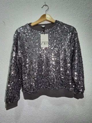 Sudadera Zara lentejuelas 11-12 años (152cm)