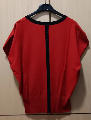 Jersey manga corta rojo y negro