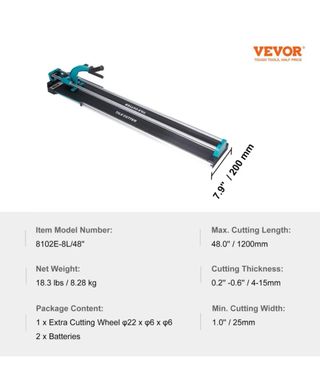 Alquiler Cortador de azulejos 1200mm