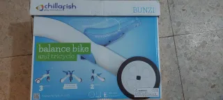 Bicicleta Equilibrio Chillafish Bunzi azul/blanco