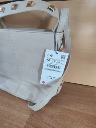 Bolso Zara Beige Tachuelas