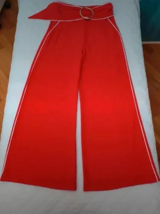 Pantaloni palazzo eleganti rossi