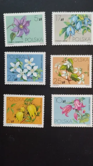 Sellos Polonia Flores - lote 25