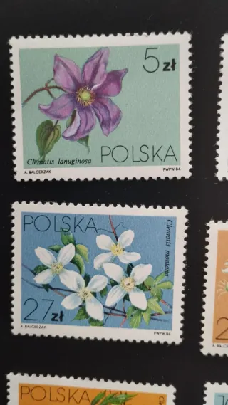 Sellos Polonia Flores - lote 25