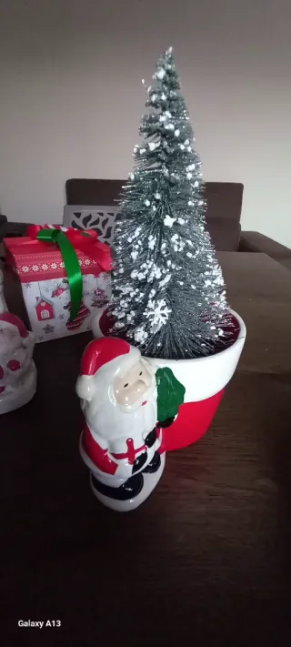 Porta piantina Babbo Natale con albero in omaggio