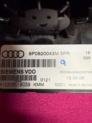 Mando Climatizador Audi A3 8P 2006