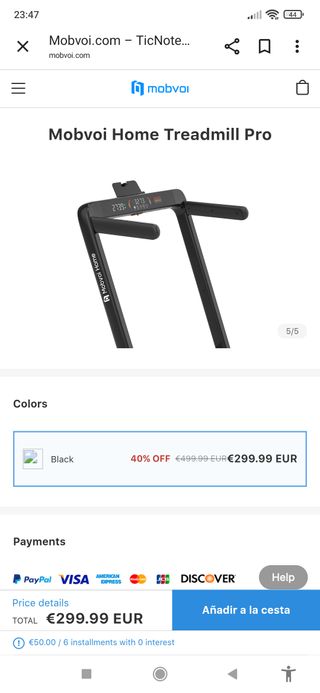 Cinta de correr Mobvoi Home Treadmill Pro