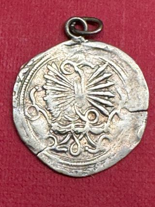 Colgante moneda antigua plata