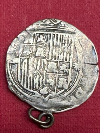 Colgante moneda antigua plata