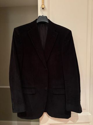 Americana Pana Gruesa Negra Hombre T.48 España.