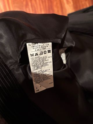 Americana Pana Gruesa Negra Hombre T.48 España.