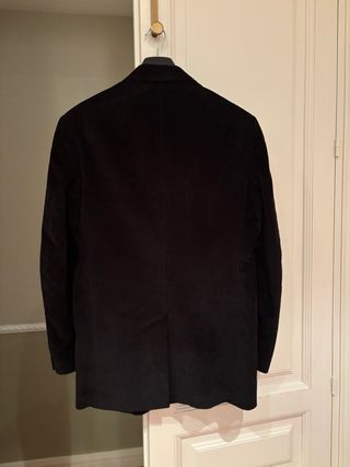 Americana Pana Gruesa Negra Hombre T.48 España.