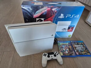 Consola Sony PS4 Blanca + Juegos
