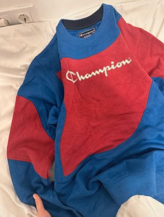 Sudadera Champion Roja y Azul